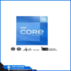 CPU INTEL CORE I3-13100 (UP TO 4.5GHZ, 4 NHÂN 8 LUỒNG, 12MB CACHE, 65W) - SOCKET INTEL LGA 1700/RAPTOR LAKE)